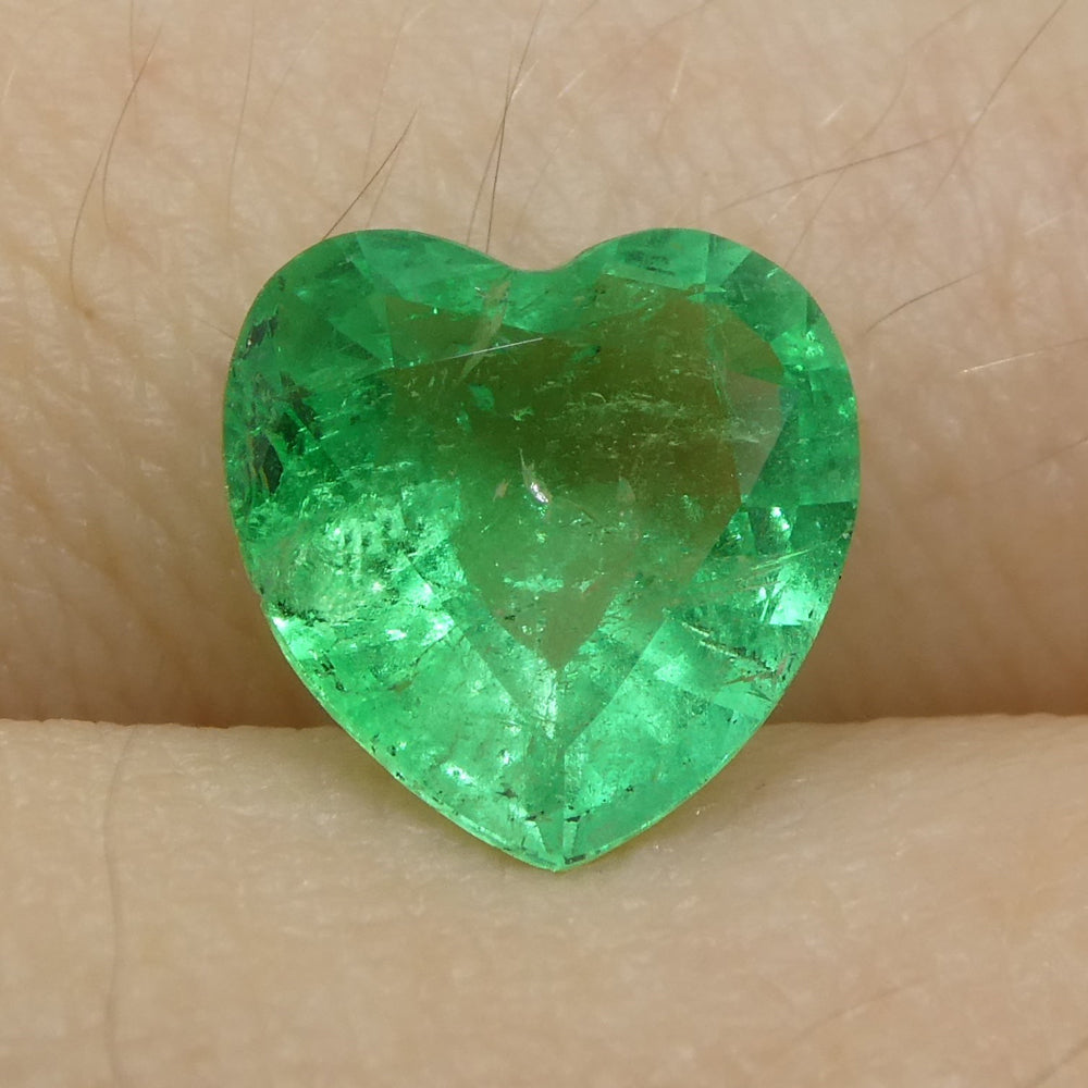 1.86ct Colombian Heart-Cut Green Emerald, premium beryl gemstone from SkyJems rare gem collection