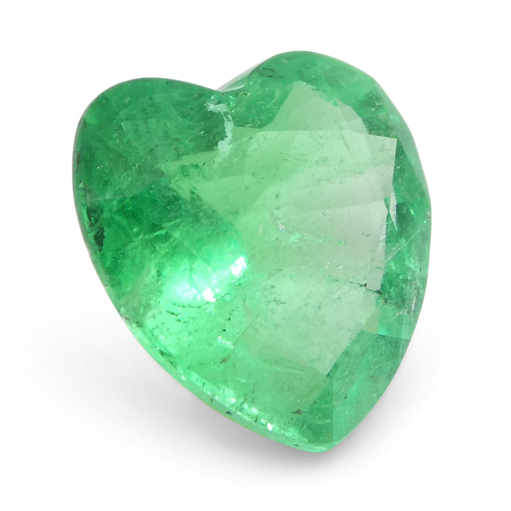 1.86ct Colombian Heart-Cut Green Emerald, premium beryl gemstone from SkyJems' rare international collection