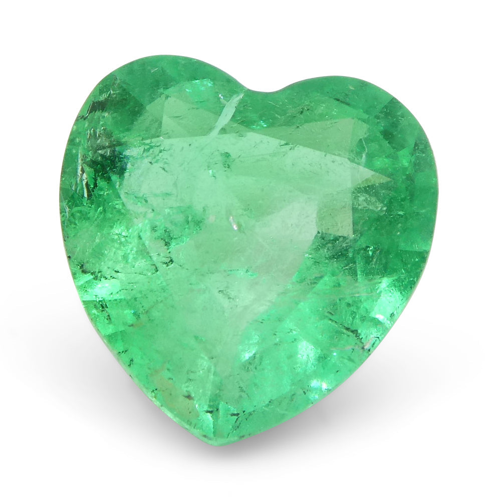 1.86ct Colombian Heart-Cut Green Emerald, premium beryl gemstone from SkyJems' curated collection