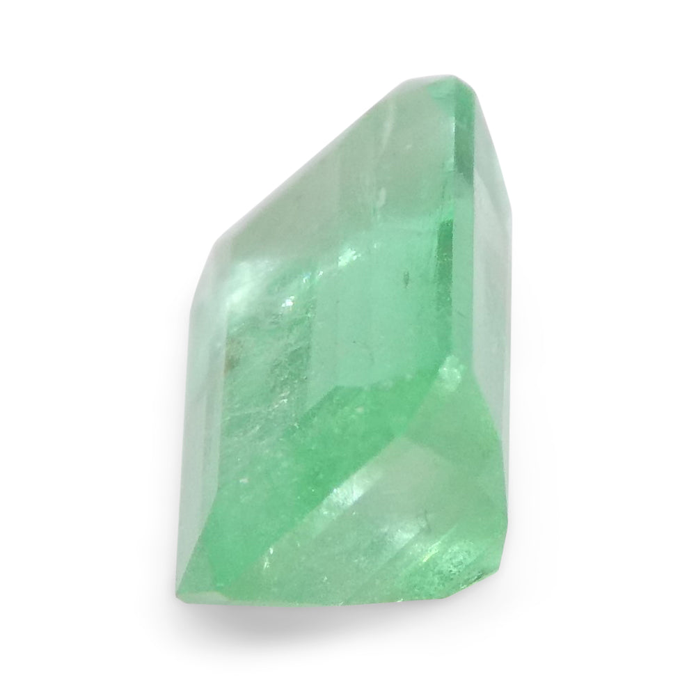 0.81ct Colombian Emerald, bluish green emerald cut gemstone from SkyJems premium colored gem collection