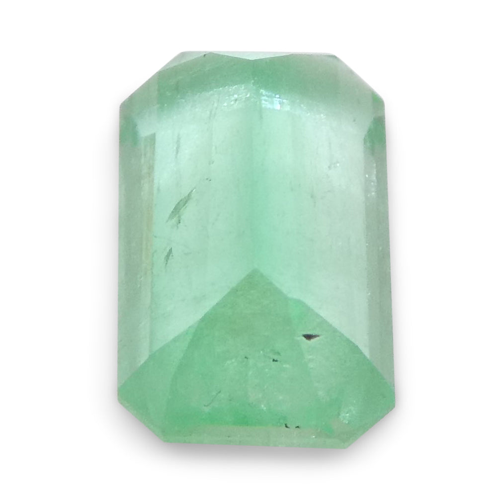 0.81ct Colombian Emerald, bluish green emerald cut gemstone from SkyJems premium colored gem collection