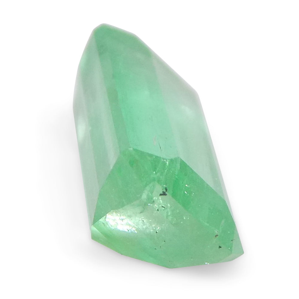 0.81ct Colombian Emerald, bluish green emerald cut gemstone from SkyJems' premium Colombian beryl collection