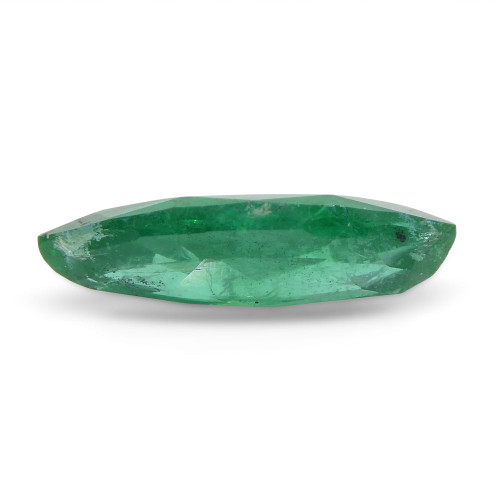 SkyJems 1.07ct Colombian Marquise Green Emerald, bluish green beryl gemstone with moderate clarity and brilliance