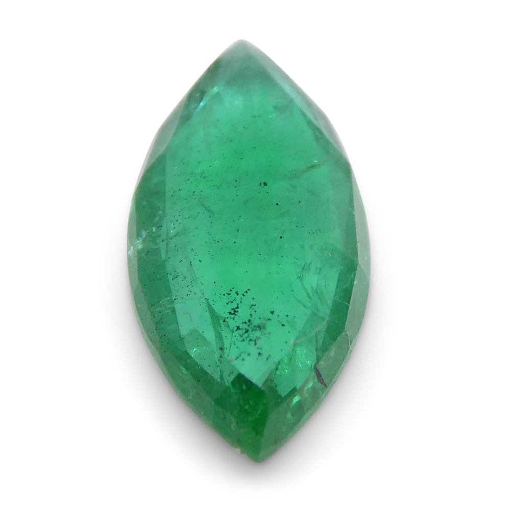 SkyJems 1.07ct Colombian Marquise Emerald: Bluish Green Beryl Gemstone with Moderate Clarity and Brilliance