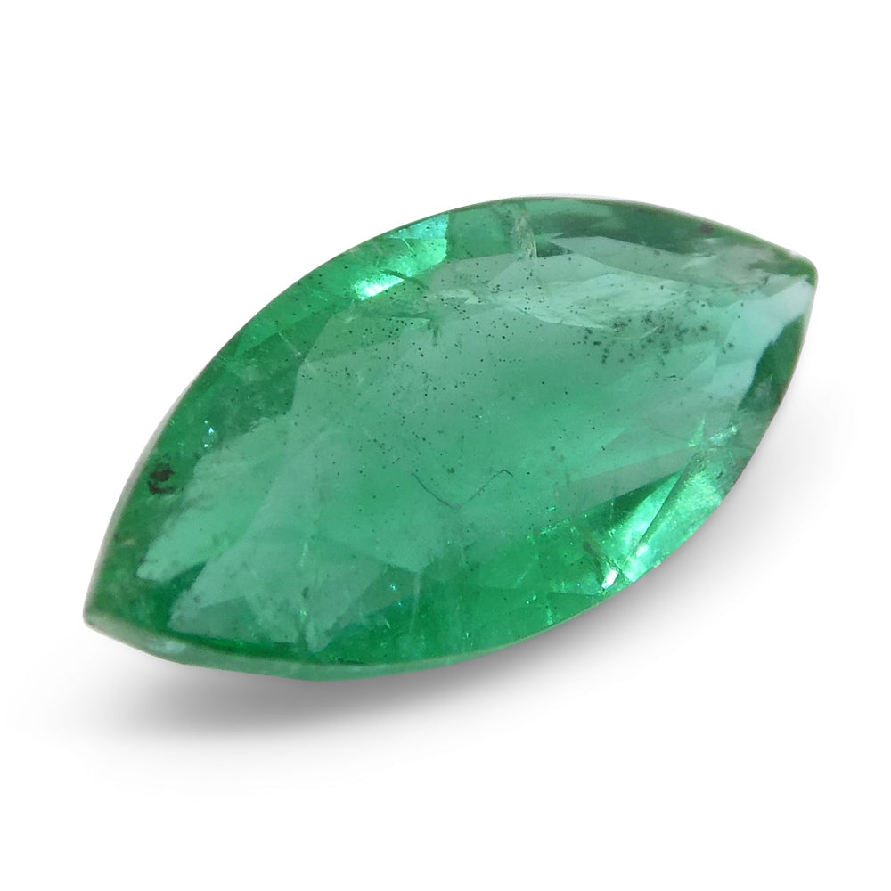 SkyJems 1.07ct Colombian Marquise Emerald: Bluish Green Beryl Gemstone with Moderate Clarity and Brilliance