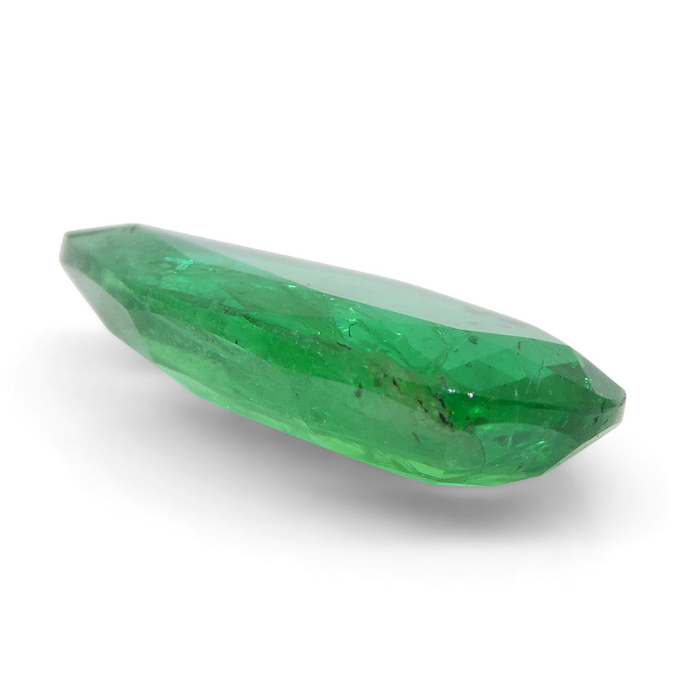 1.02ct Zambian Green Emerald Pear Shape, premium Step Cut gemstone from SkyJems Canadian gem specialists