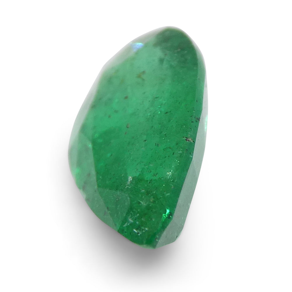 1.2ct Pear-Cut Zambian Green Emerald, vibrant bluish-green gemstone from SkyJems' premium single-stone collection