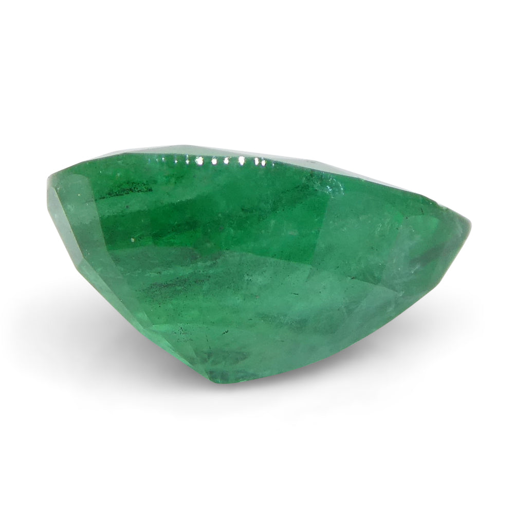 1.43ct Zambian Green Emerald Pear Shape, premium Step Cut gemstone from SkyJems Canadian gem specialists