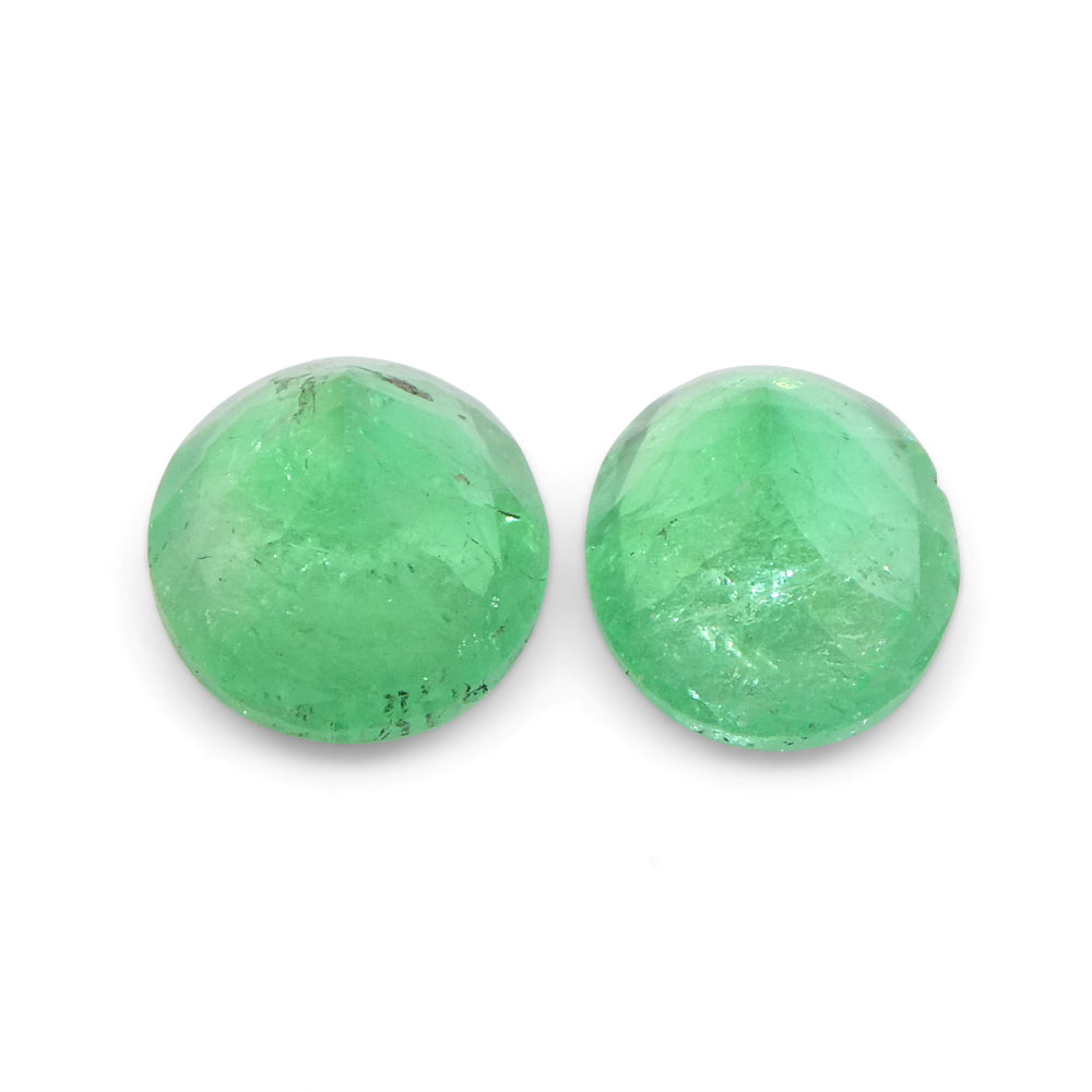 SkyJems 1.31ct Colombian Green Emerald Oval Pair, premium beryl gemstone from South American source