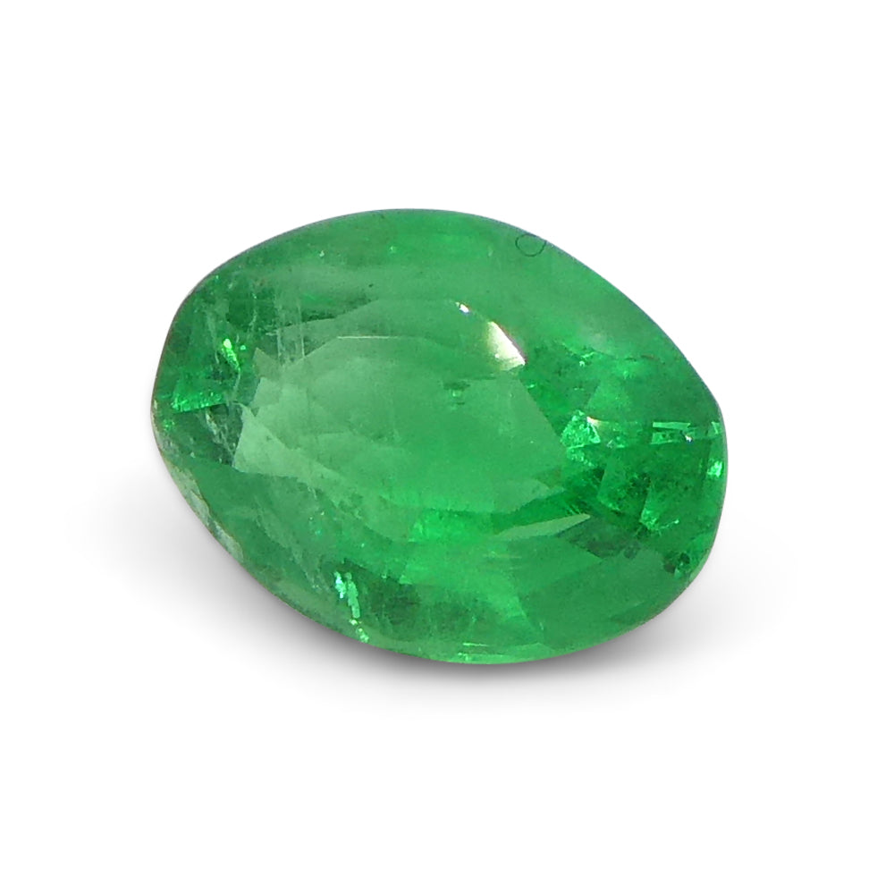 0.83ct Colombian Green Emerald Oval Cut Gemstone from SkyJems Fine Colored Gem Collection