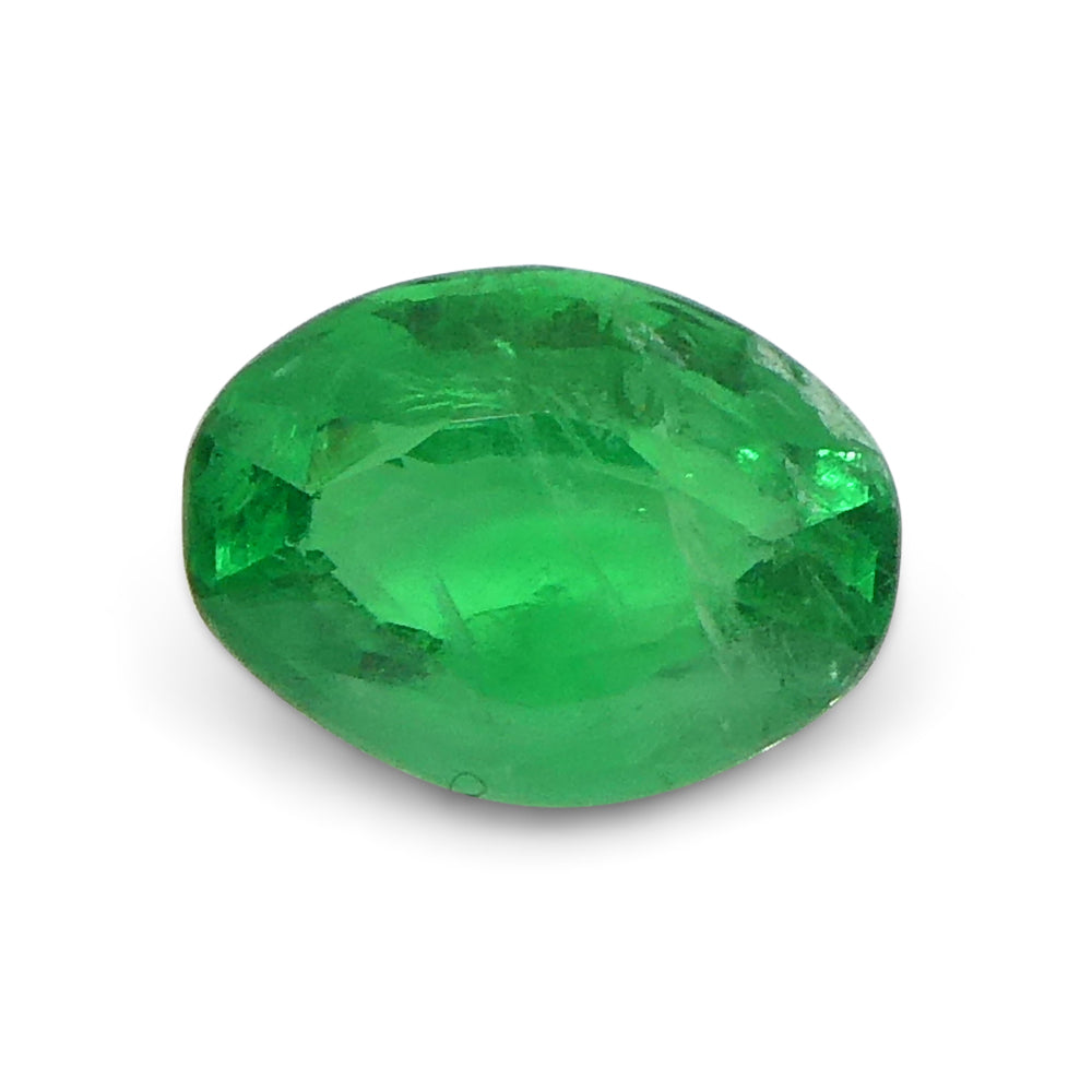 0.83ct Colombian Green Emerald Oval Cut Gemstone from SkyJems Fine Colored Gem Collection