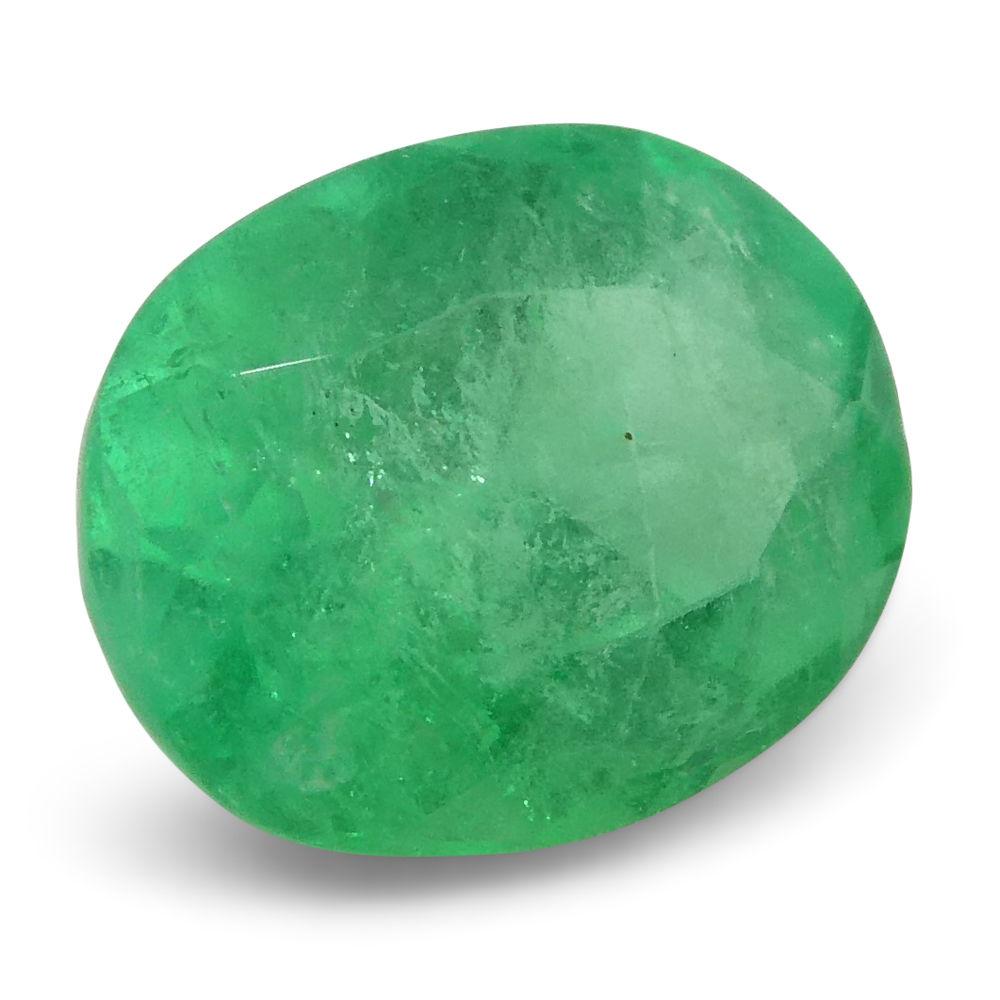 0.98 ct Colombian Emerald, vivid green oval gemstone from SkyJems' premium South American beryl collection