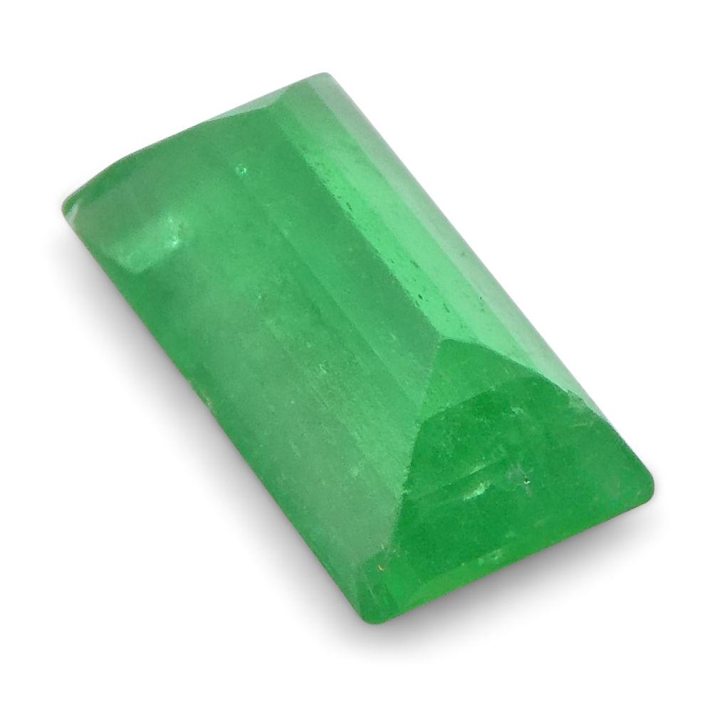 0.83 ct Colombian Emerald Baguette, vivid green Step Cut gemstone from SkyJems' premium single-stone collection