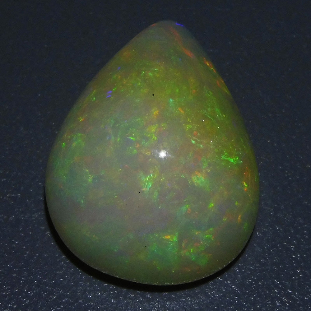 12.72 ct Ethiopian Pear Cabochon Opal with Multicolour Flash, Rare Gemstone from SkyJems' Exclusive Collection