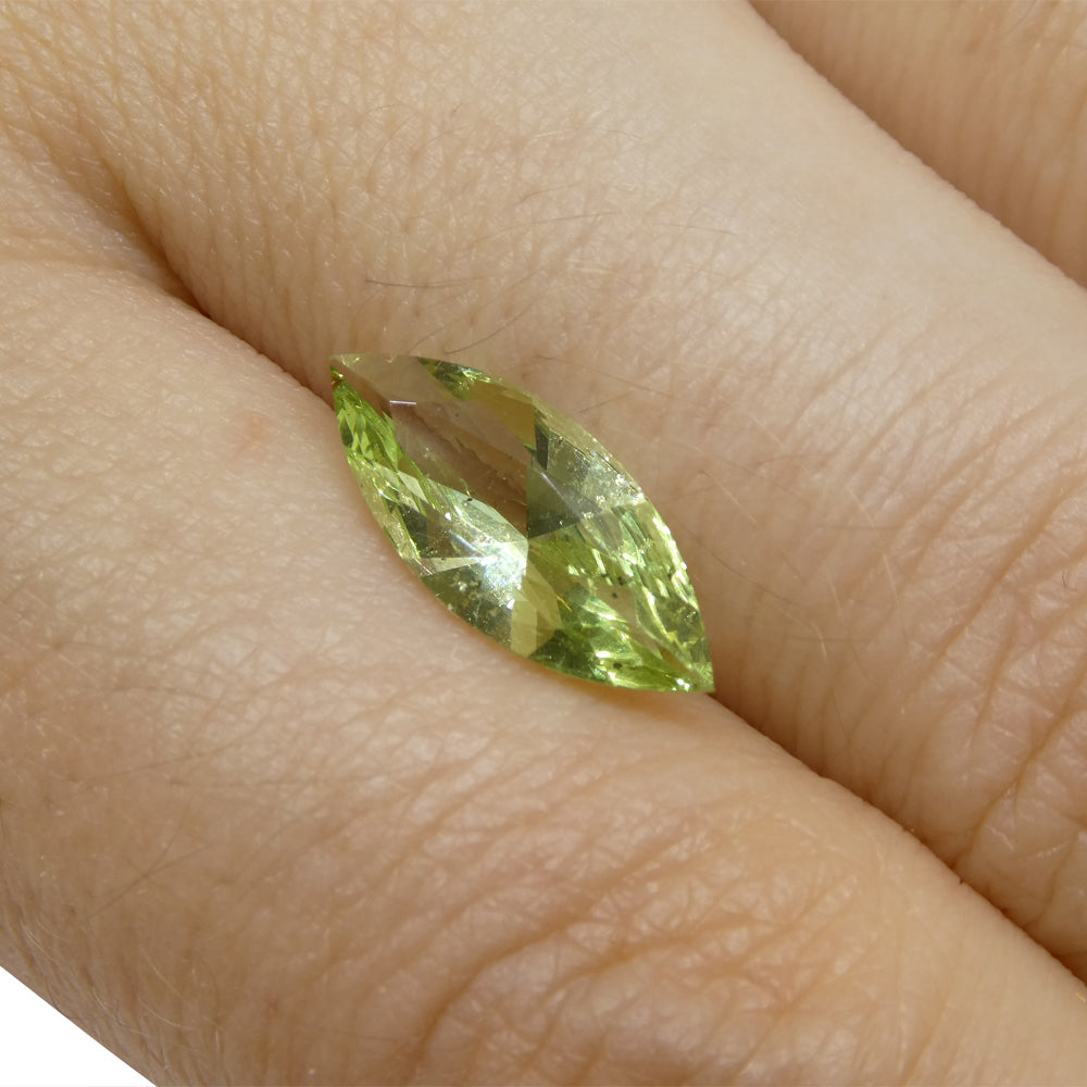 1.85ct Marquise Mint Green Tsavorite Garnet from Tanzania, rare gemstone by SkyJems Canadian gem specialists