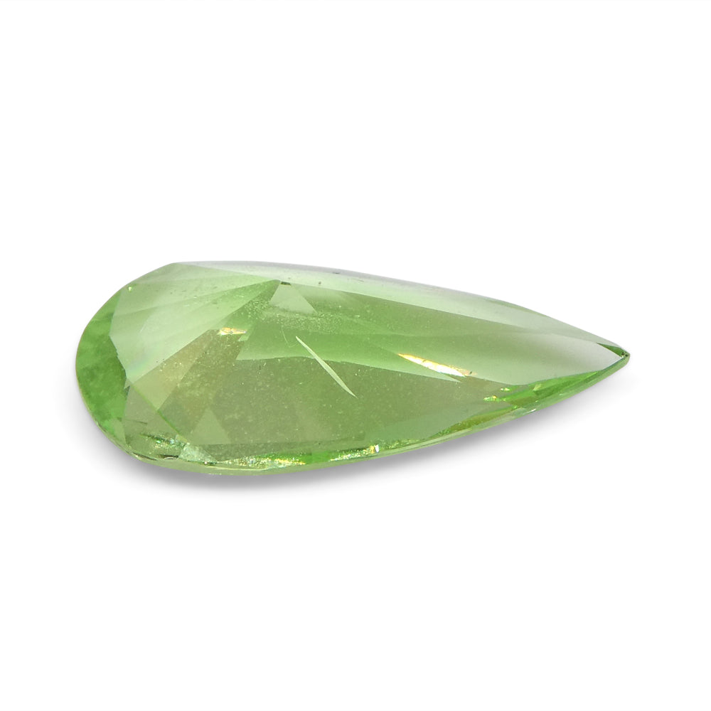 SkyJems 1.71ct Pear Mint Green Tsavorite Garnet from Tanzania, rare gemstone in modified brilliant cut