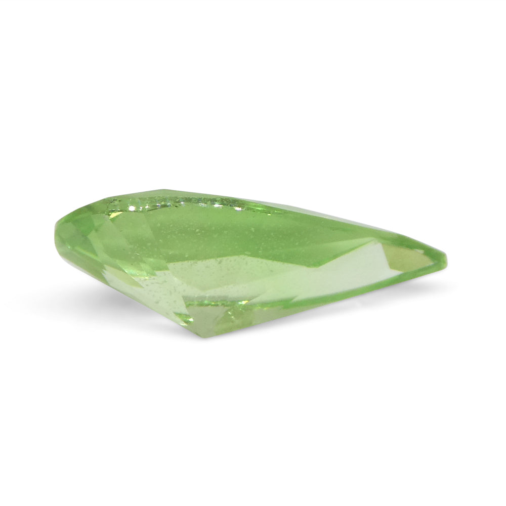 SkyJems 1.71ct Pear Mint Green Tsavorite Garnet from Tanzania, rare gemstone in modified brilliant cut
