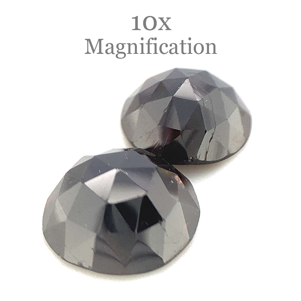 10.35ct Pair Almandine/Almandite Round Rose Cut Red Rhodolite Garnet from Mozambique - Skyjems Wholesale Gemstones