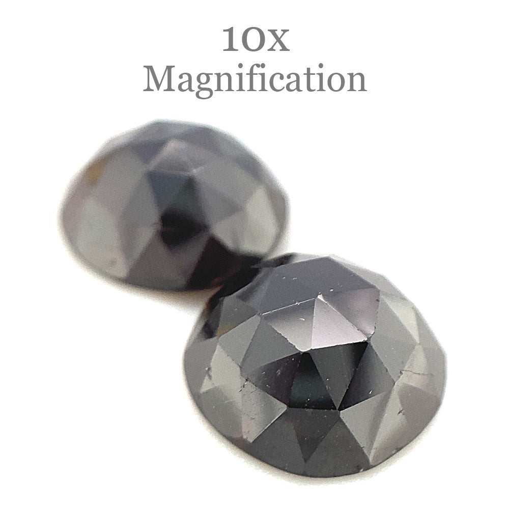 10.35ct Pair Almandine/Almandite Round Rose Cut Red Rhodolite Garnet from Mozambique - Skyjems Wholesale Gemstones