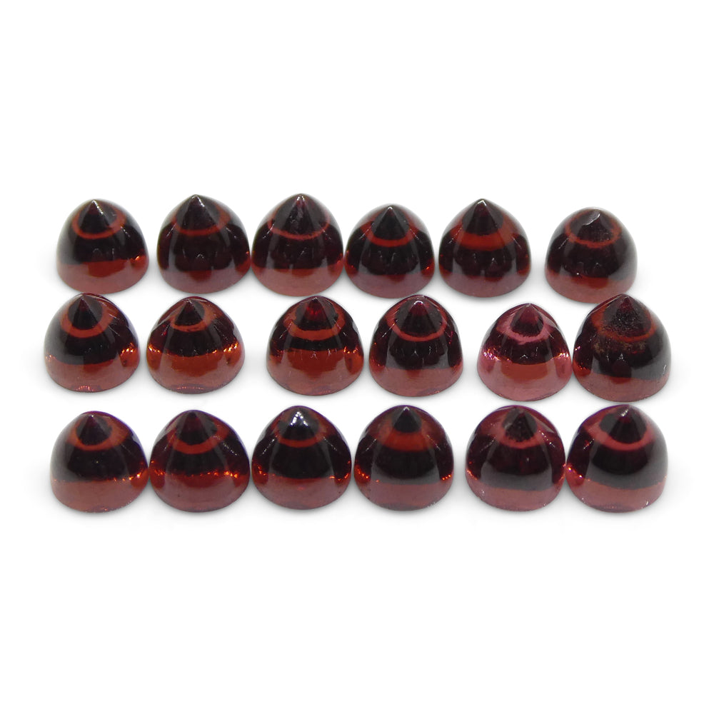 11.07ct Almandine/Almandite Round Bullet Red Rhodolite Garnet from Mozambique Wholesale Lot - Skyjems Wholesale Gemstones
