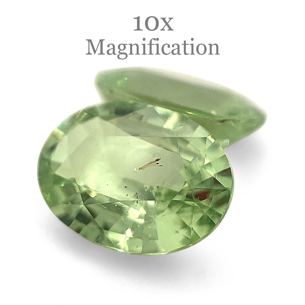 4.33ct Oval Mint Green Tsavorite Garnet Pair from Tanzania, premium gemstone by SkyJems Canadian gem experts