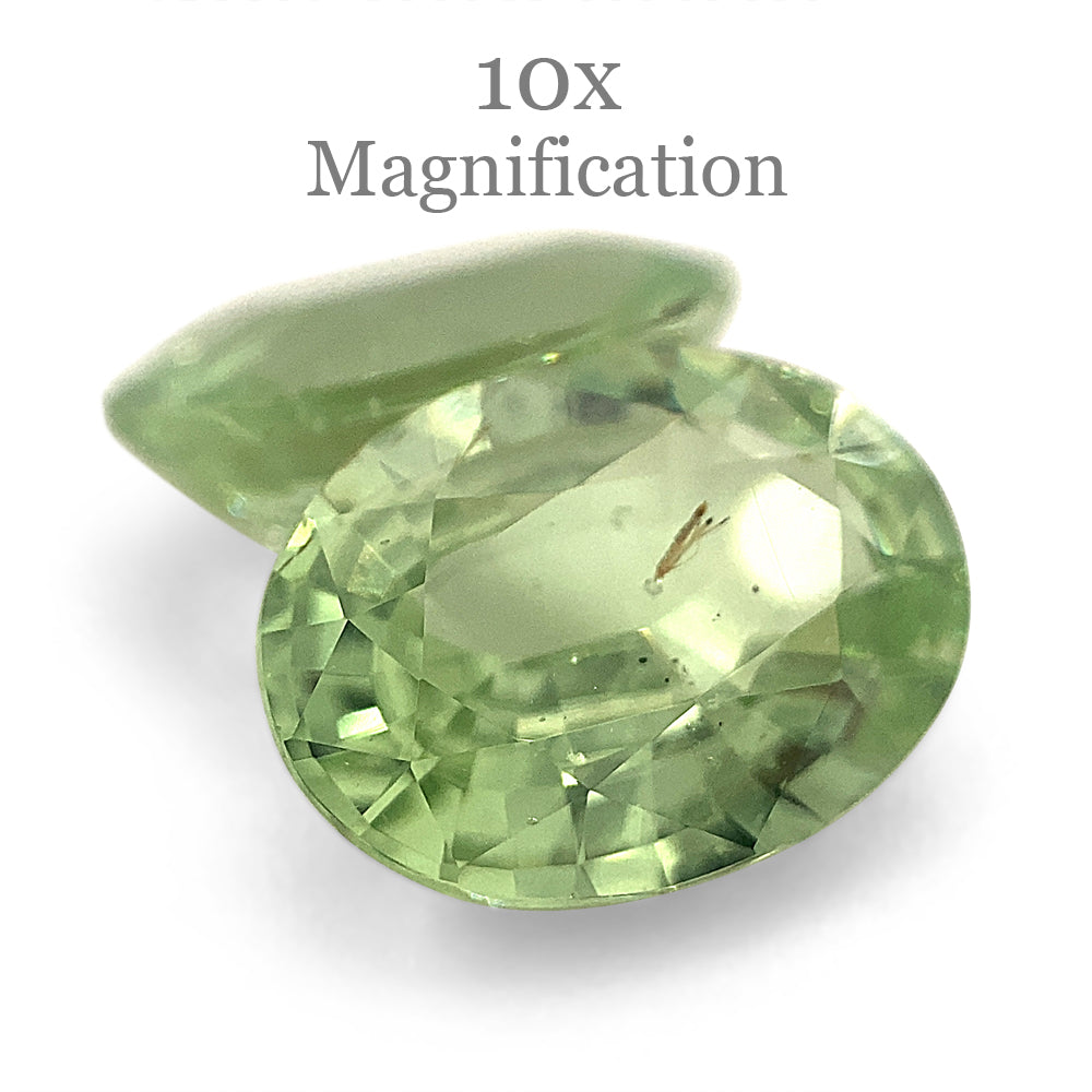 4.33ct Oval Mint Green Tsavorite Garnet Pair from Tanzania, rare gemstone by SkyJems Canadian gem specialists