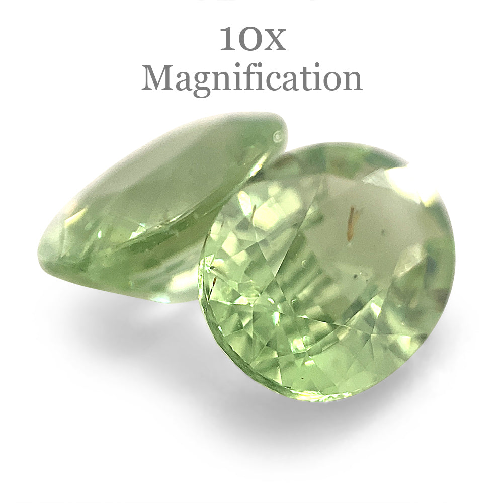 4.33ct Oval Mint Green Tsavorite Garnet Pair from Tanzania, premium gemstone by SkyJems Canadian gem specialists