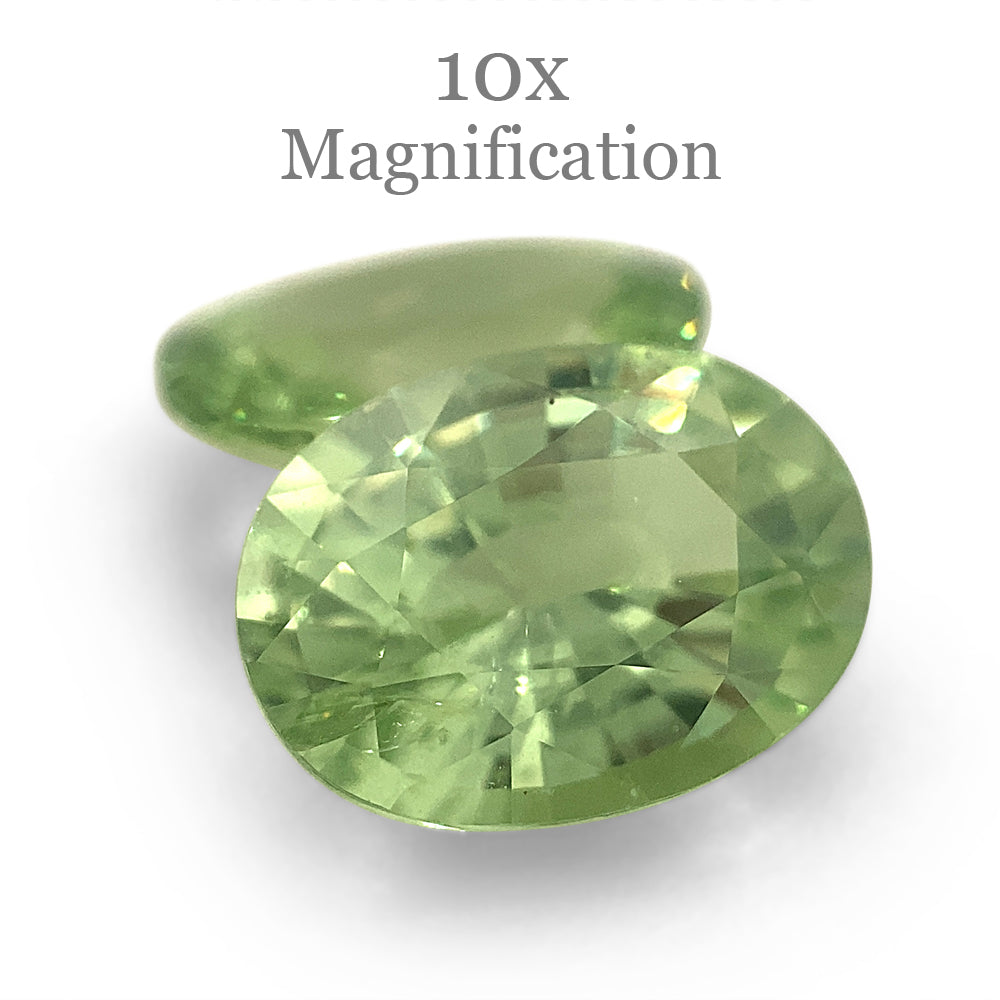 SkyJems 4.33ct Oval Mint Green Tsavorite Garnet Pair from Tanzania, rare gemstone with vibrant color