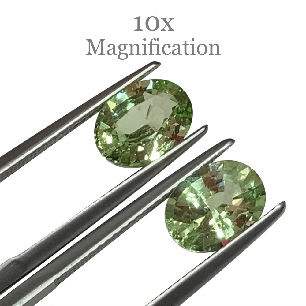 4.33ct Oval Mint Garnet Pair - Skyjems Wholesale Gemstones