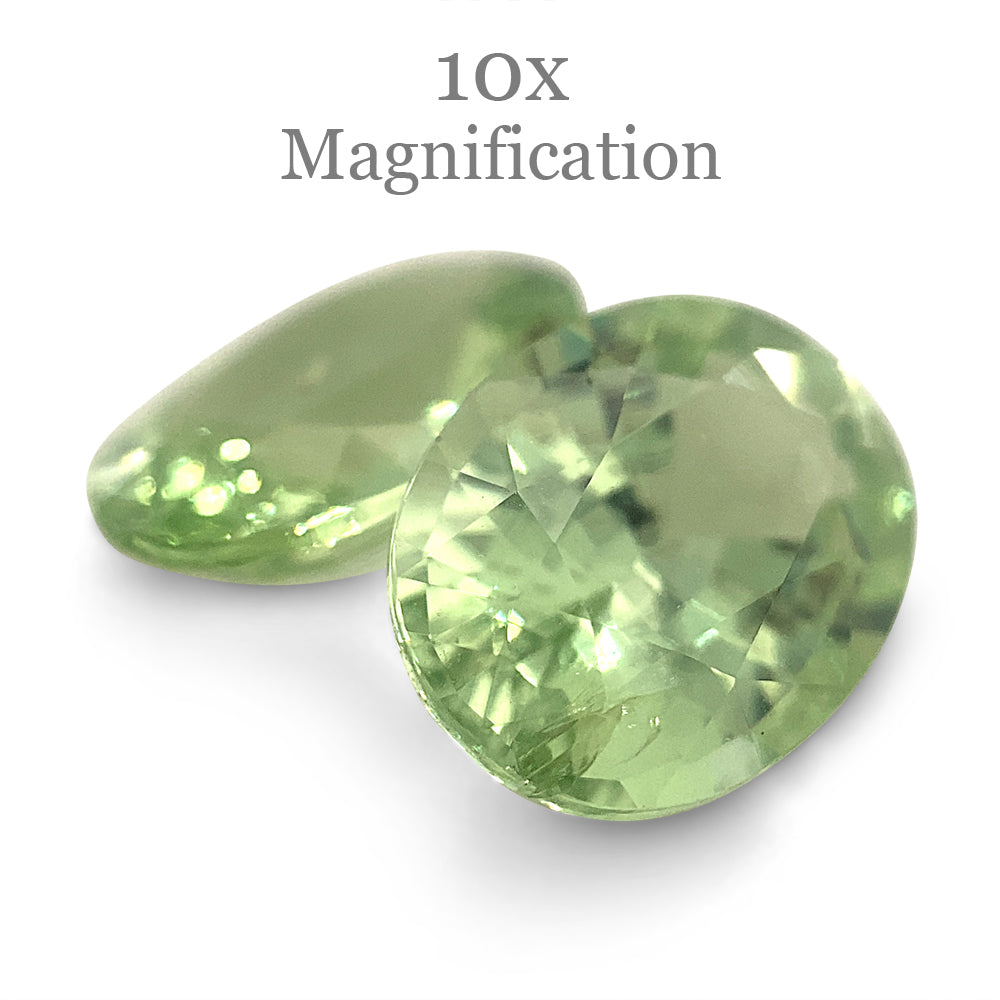 4.33ct Oval Mint Green Tsavorite Garnet Pair from Tanzania, rare gemstone by SkyJems Canadian gem experts