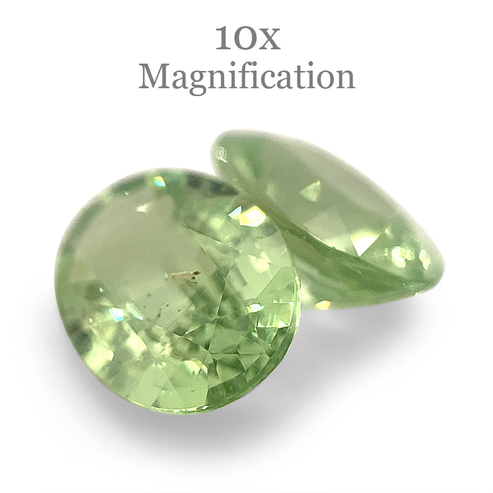 4.33ct Oval Mint Green Tsavorite Garnet Pair from Tanzania, rare gemstone by SkyJems Canadian gem experts