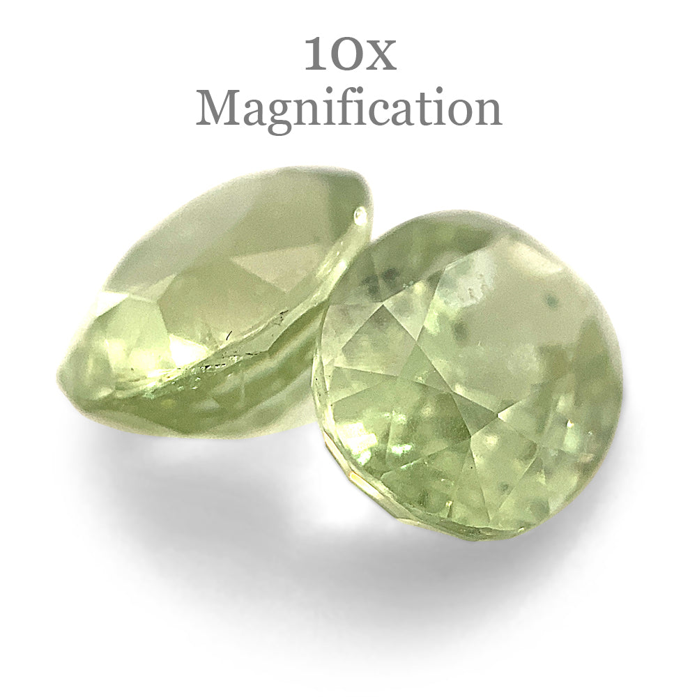 SkyJems 5.79ct Oval Mint Green Tsavorite Garnet Pair from Tanzania, rare gemstone with vibrant color