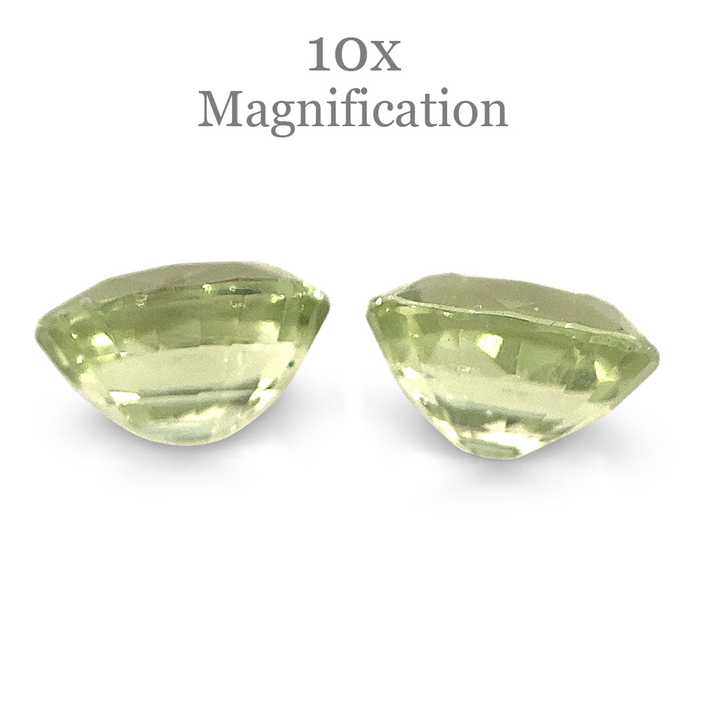 SkyJems 5.79ct Oval Mint Green Tsavorite Garnet Pair from Tanzania, rare gemstone with vibrant color