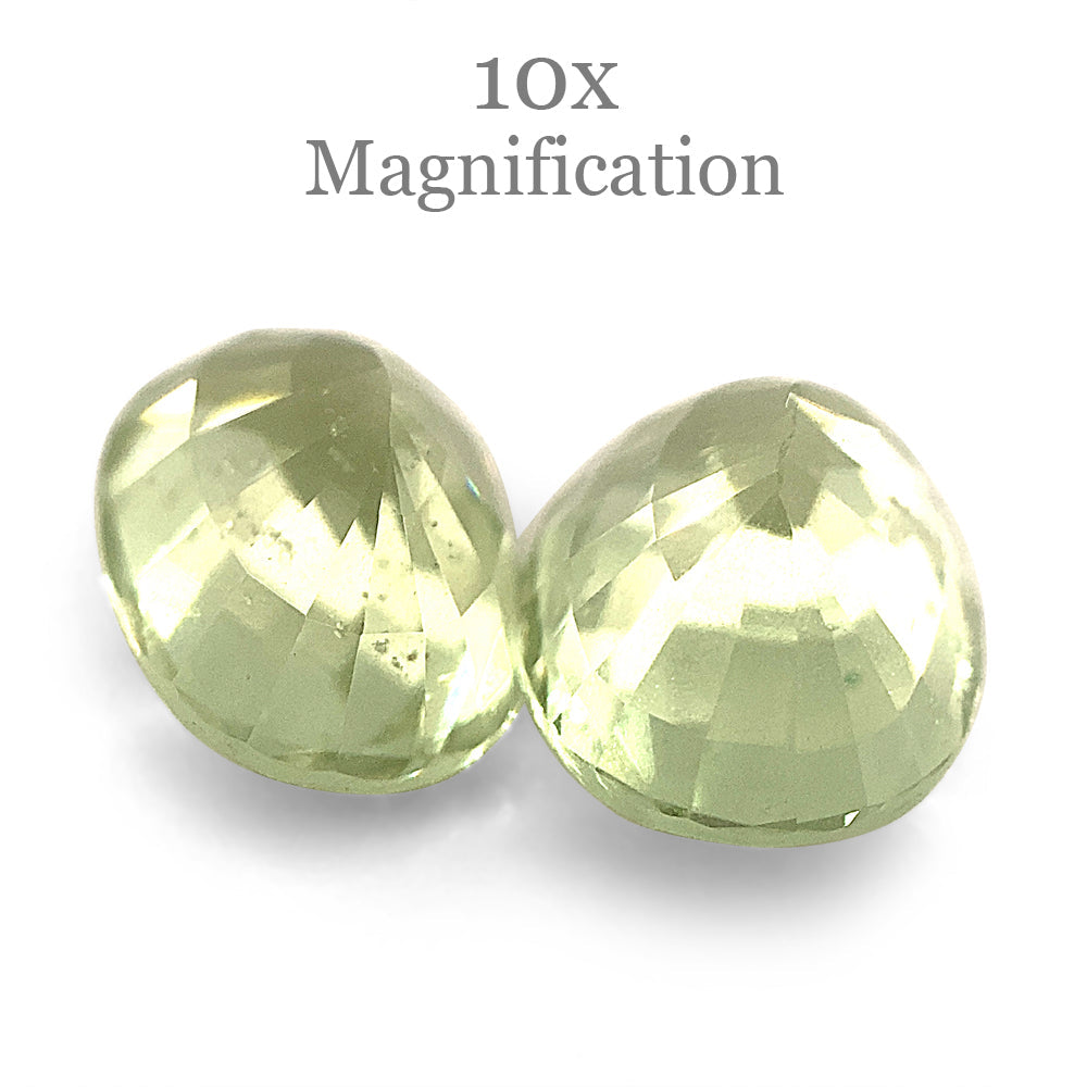 SkyJems 5.79ct Oval Mint Green Tsavorite Garnet Pair from Tanzania, rare gemstone with vibrant color and exceptional clarity