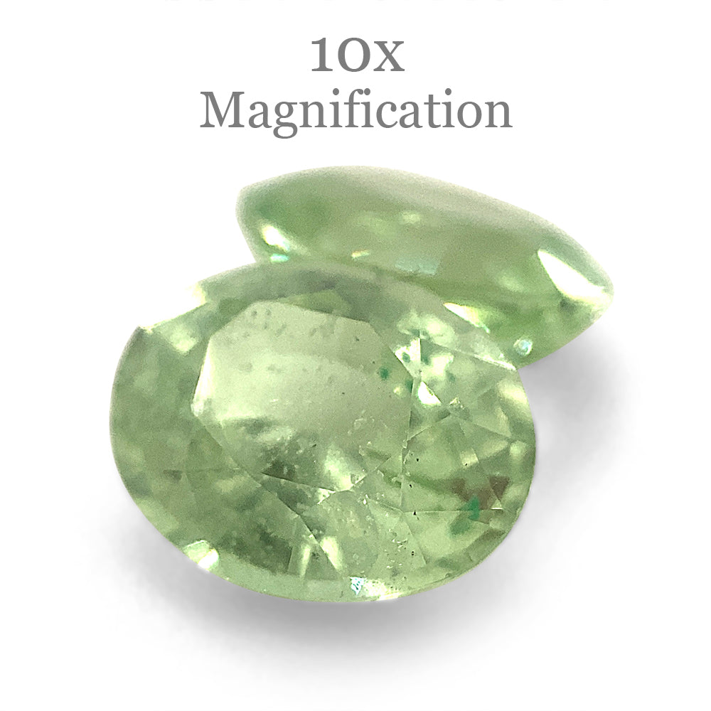 3.55ct Oval Mint Green Tsavorite Garnet Pair from Tanzania, premium unheated gemstones by SkyJems Canadian gem experts