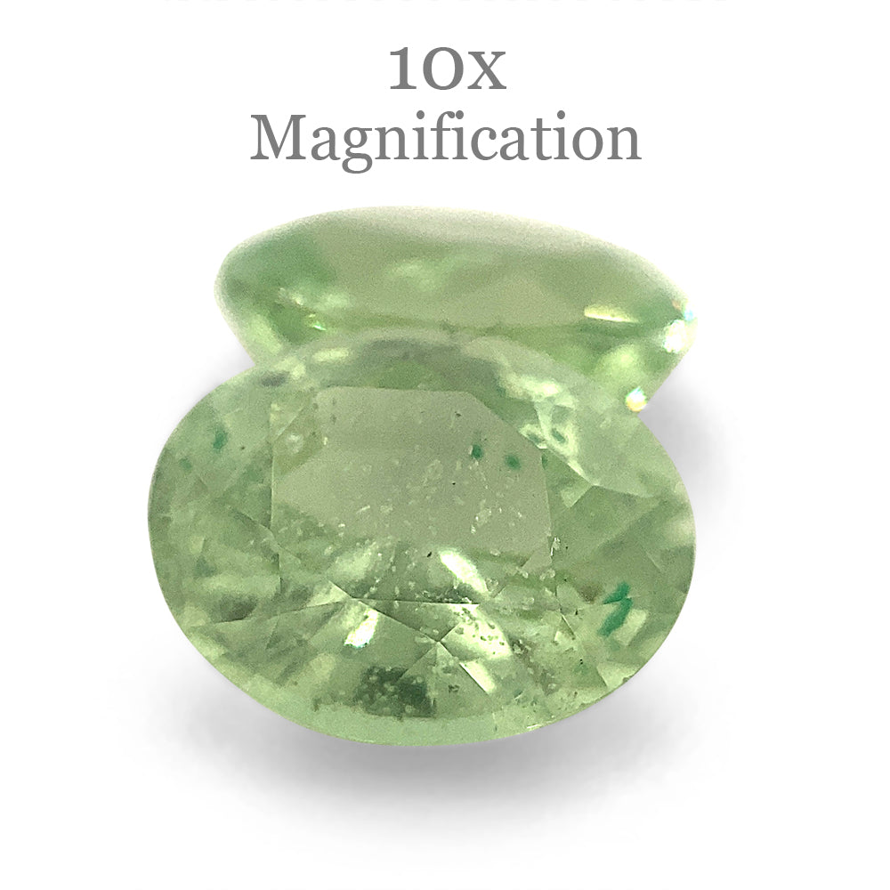 3.55ct Mint Green Tsavorite Garnet Pair from Tanzania, Oval Step Cut Gemstones by SkyJems Canadian Gem Experts
