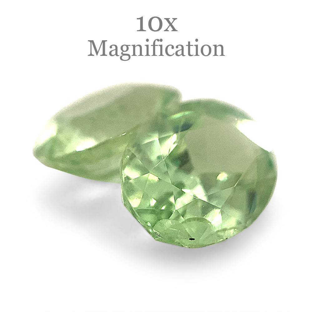 3.55ct Mint Green Tsavorite Garnet Pair from Tanzania, Oval Step Cut Gemstones by SkyJems Canadian Gem Experts