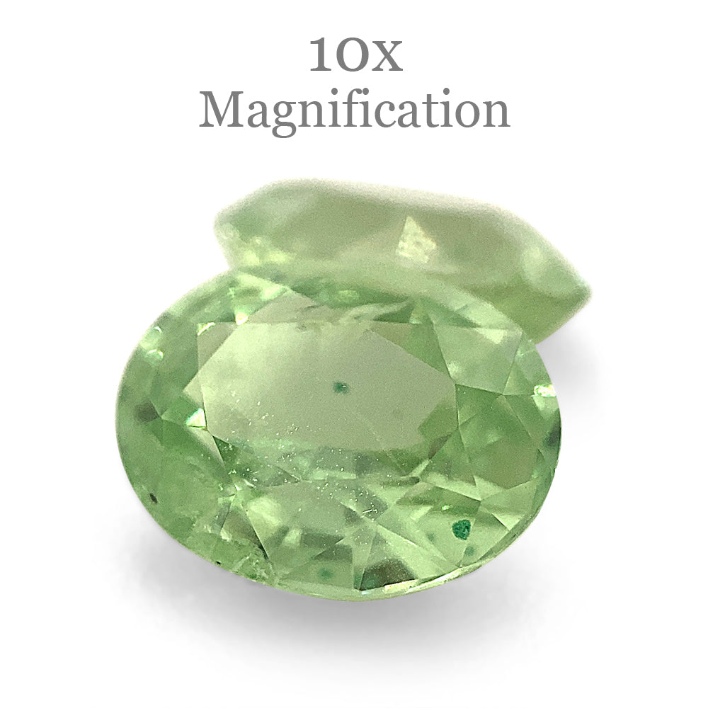 3.55ct Oval Mint Green Tsavorite Garnet Pair from Tanzania, premium gemstone by SkyJems Canadian gem specialists