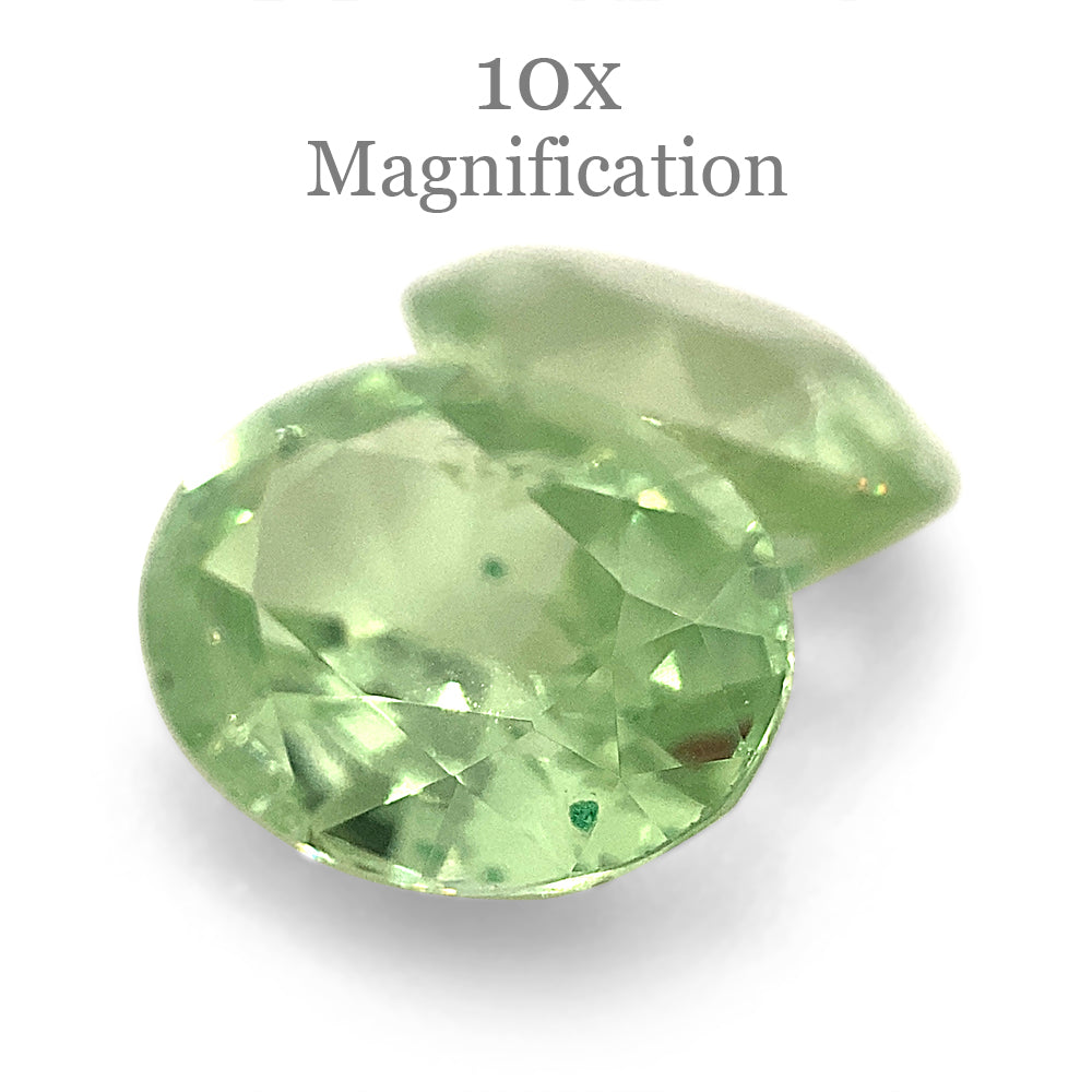 3.55ct Oval Mint Green Tsavorite Garnet Pair from Tanzania, premium gemstone by SkyJems Canadian gem specialists