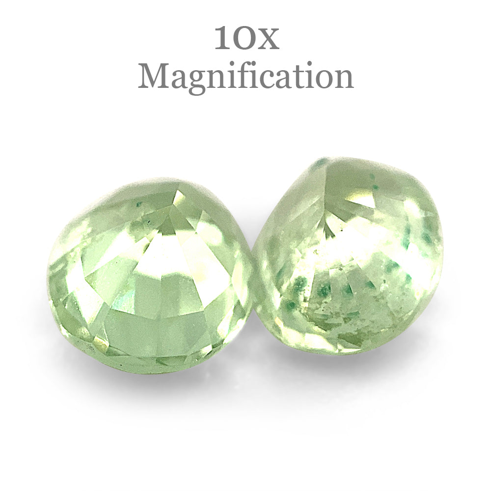 3.55ct Oval Mint Green Tsavorite Garnet Pair from Tanzania, premium gemstone by SkyJems Canadian gem experts