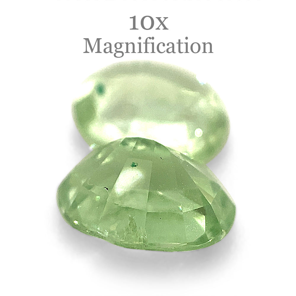 3.55ct Mint Green Tsavorite Garnet Pair from Tanzania, Oval Step Cut Gemstones by SkyJems Canadian Gem Experts
