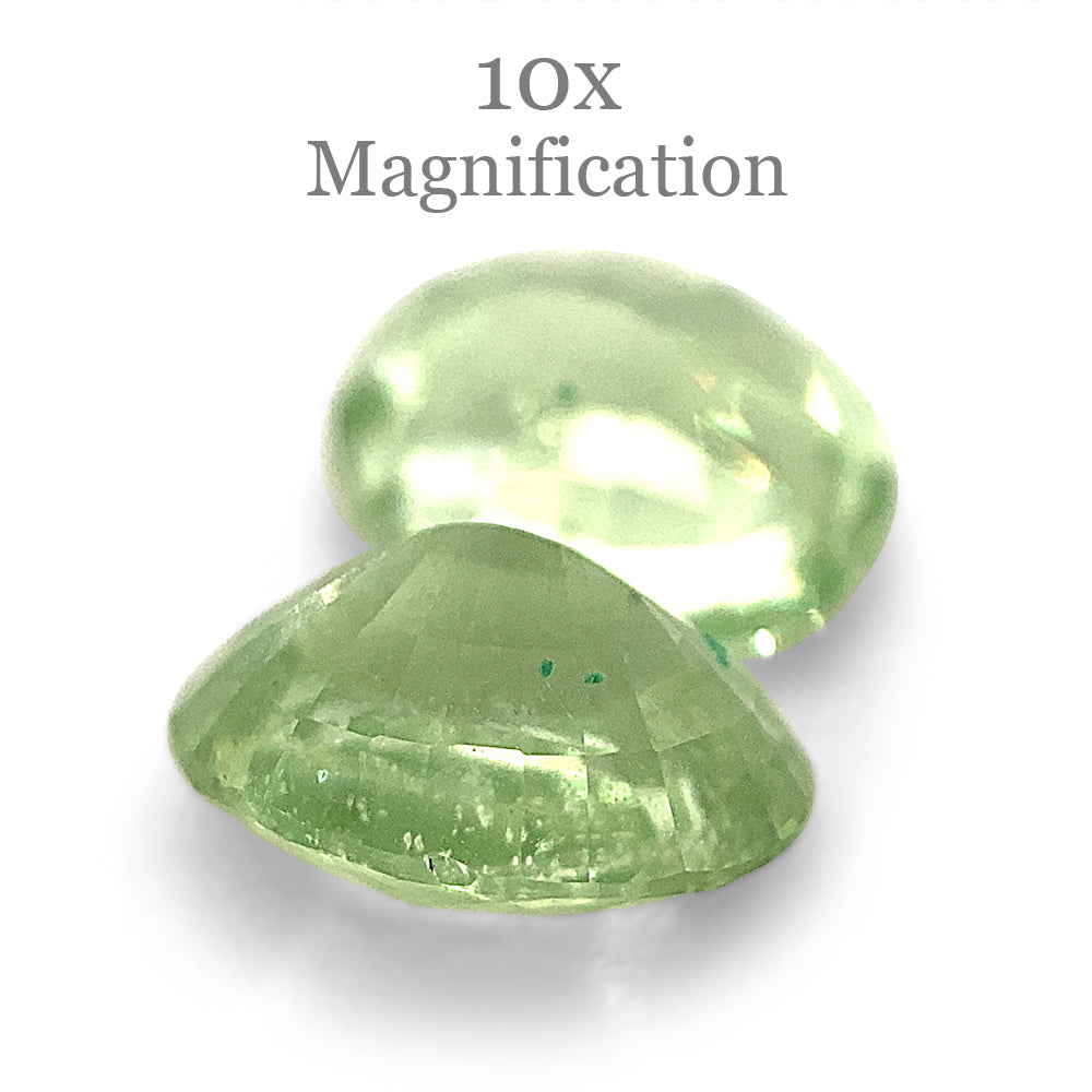3.55ct Mint Green Tsavorite Garnet Pair from Tanzania, Oval Step Cut Gemstones by SkyJems Canadian Gem Experts