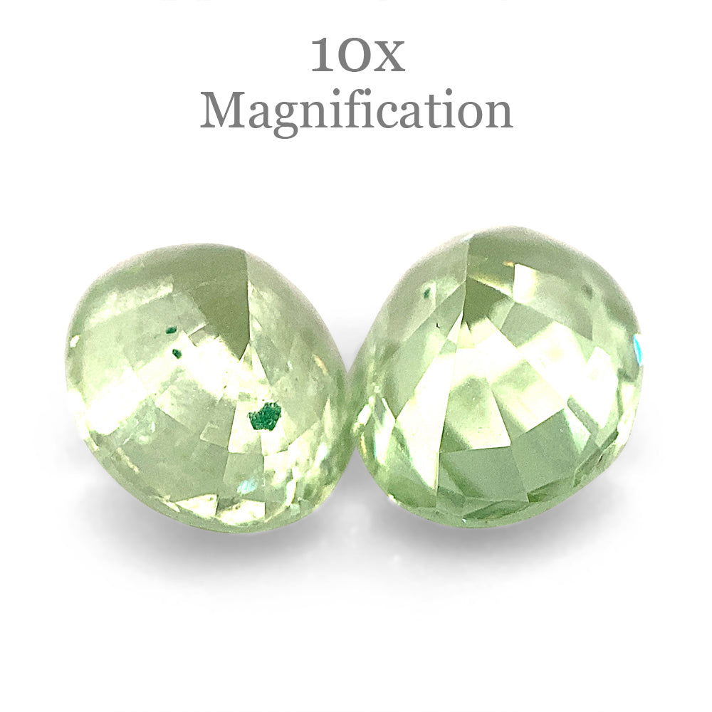3.55ct Oval Mint Green Tsavorite Garnet Pair from Tanzania, premium gemstone by SkyJems Canadian gem specialists