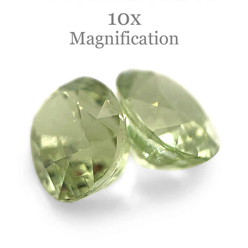 SkyJems 3.63ct Mint Green Tsavorite Garnet Pair, Oval Cut, Merelani Tanzania Origin, Pastel Gemstone