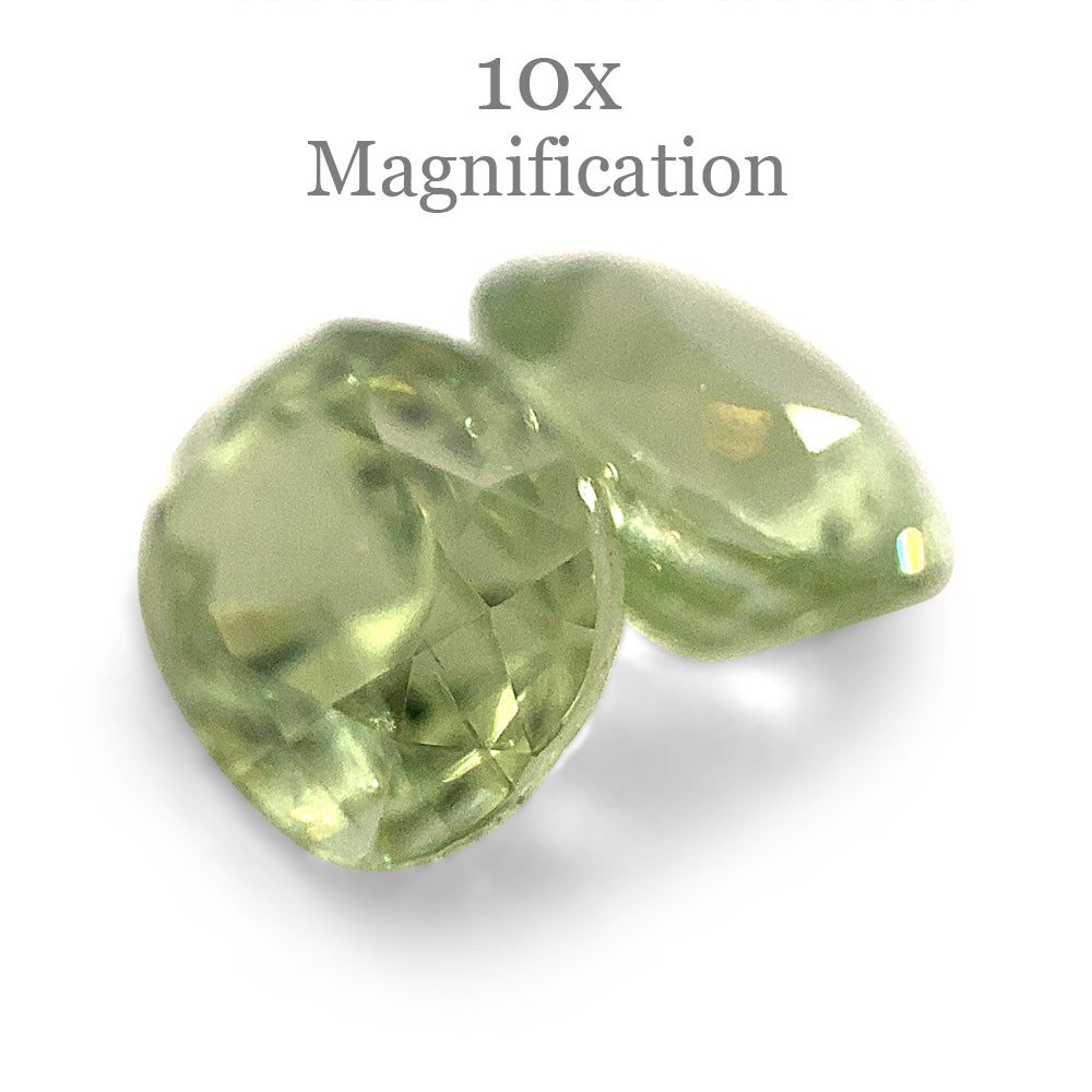 SkyJems 3.63ct Mint Green Tsavorite Garnet Pair, Oval Cut, Merelani Tanzania Origin, Pastel Gemstone