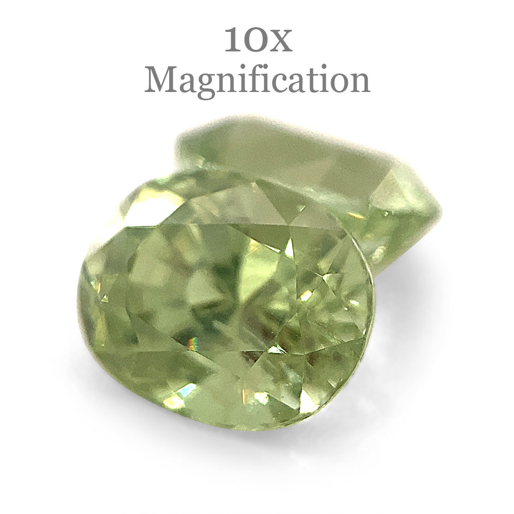 SkyJems 3.63ct Mint Green Tsavorite Garnet Pair, Oval Cut, Merelani Tanzania Origin, Pastel Gemstone