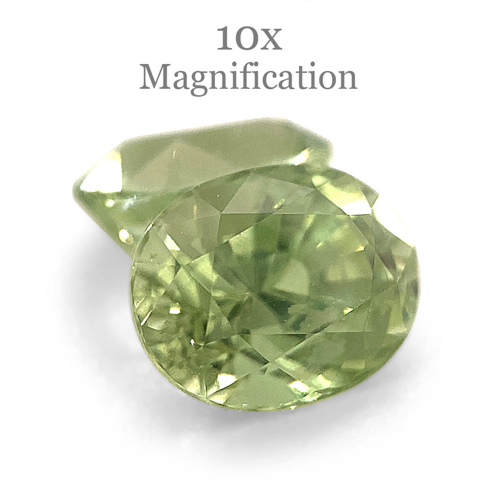SkyJems 3.63ct Mint Green Tsavorite Garnet Pair, Oval Cut, Merelani Tanzania Origin, Pastel Gemstone
