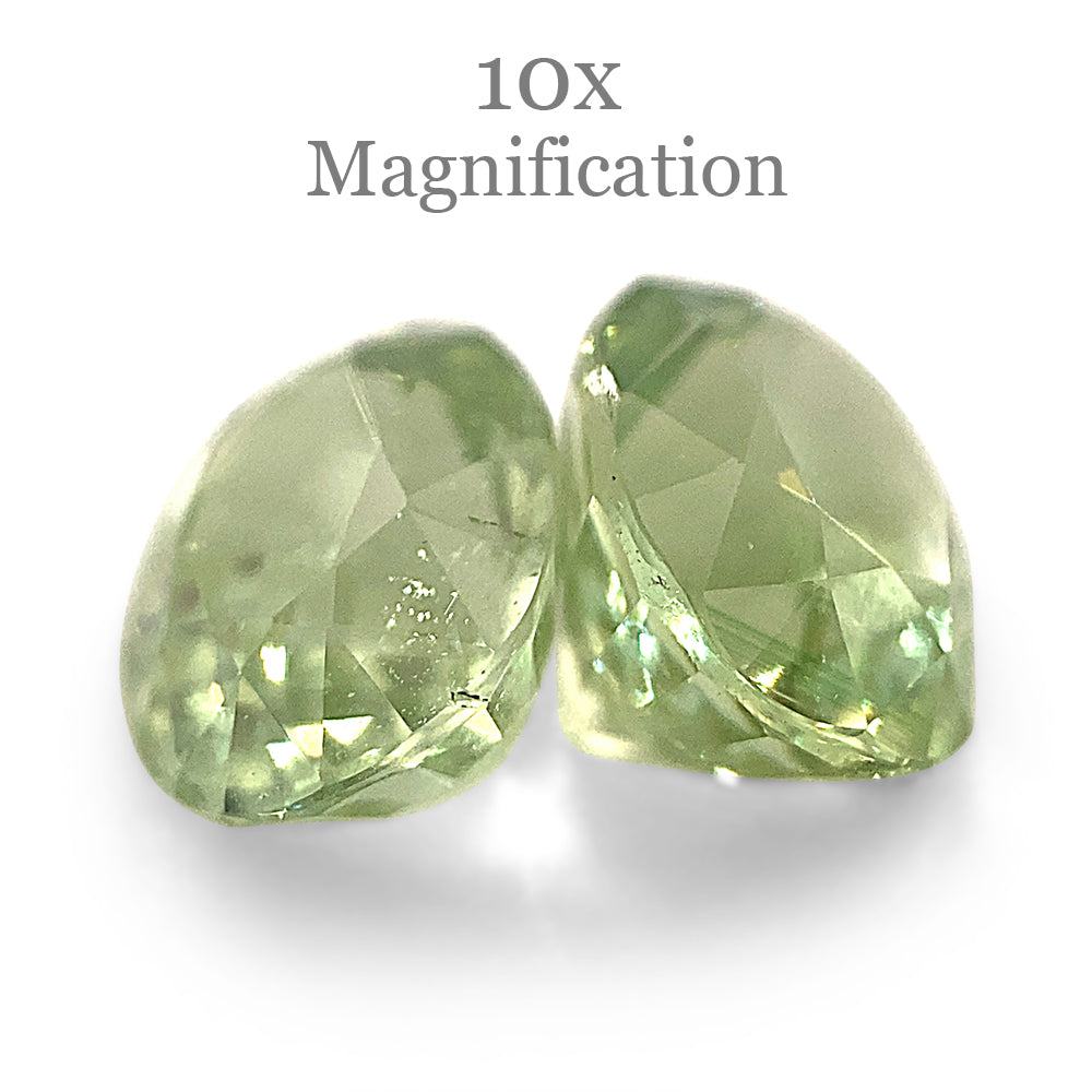 SkyJems 3.63ct Mint Green Tsavorite Garnet Pair, Oval Cut, Merelani Tanzania Origin, Pastel Gemstone