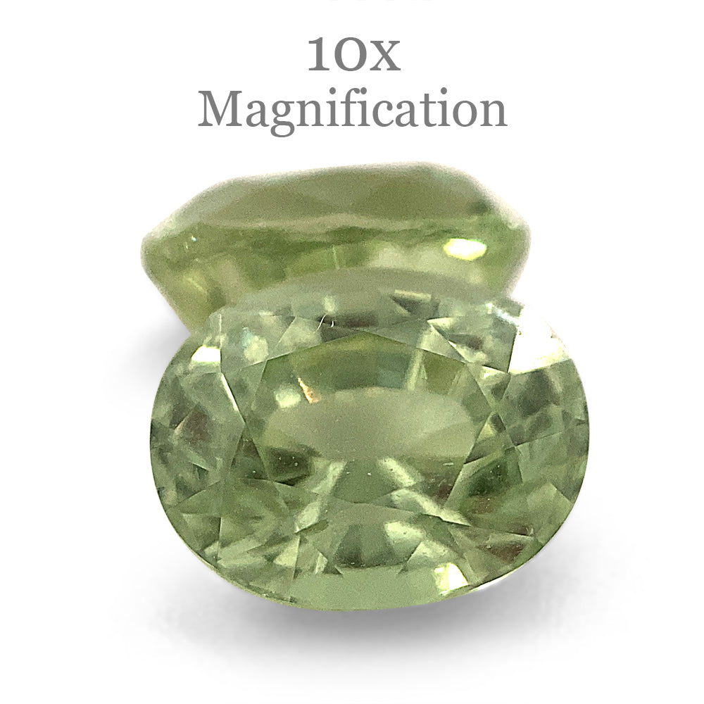SkyJems 3.63ct Mint Green Tsavorite Garnet Pair, Oval Cut, Merelani Tanzania Origin, Pastel Gemstone