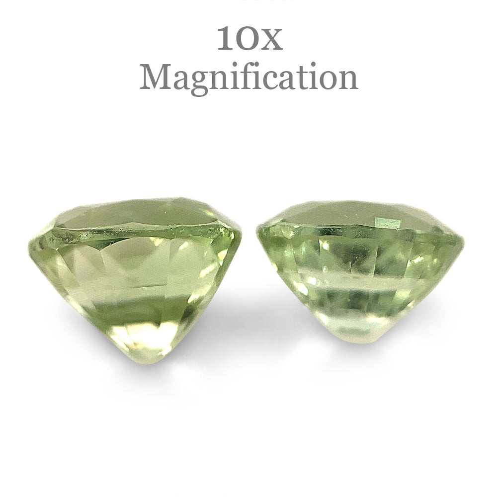 SkyJems 3.63ct Mint Green Tsavorite Garnet Pair, Oval Cut, Merelani Tanzania Origin, Pastel Gemstone
